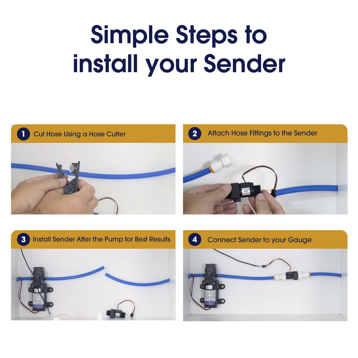 Simple steps to install your Topargee Surface Mount water tank gauge sender unit